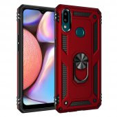 Samsung Galaxy A10S Kılıf Sofya Yüzüklü Standlı Silikon Kılıf - 1
