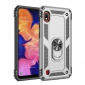 Samsung Galaxy A10 Kılıf Sofya Yüzüklü Standlı Silikon Kılıf - 1