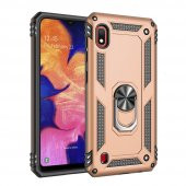 Samsung Galaxy A10 Kılıf Sofya Yüzüklü Standlı Silikon Kılıf - 5