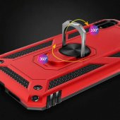 iPhone XS Kılıf Sofya Yüzüklü Standlı Silikon Kılıf thumbnail 4