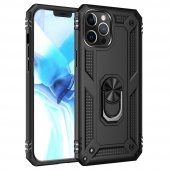 iPhone 12 Pro Kılıf Sofya Yüzüklü Standlı Silikon Kılıf - 1