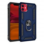 iPhone 11 Kılıf Sofya Yüzüklü Standlı Silikon Kılıf - 2
