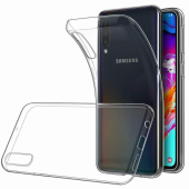 Samsung Galaxy A70 Kılıf Lüx Kamera Korumalı Şeffaf Silikon Kılıf - 1