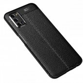 Oppo A92 Kılıf Focus Deri Görünümlü Silikon Kılıf Esnek Kapak - 1