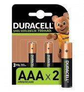 Duracell Şarjlı İnce Kalem Pil (AAA) 750 MAH 2 Lİ - 1
