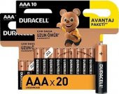 Duracell Alkalin İnce Kalem Pil (AAA) 20 Lİ Kartela - 1