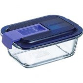 Aryıldız Luminarc Temp Easy Box Dikdörtgen Saklama Kabı 38 cc Mavi Kapak - 1