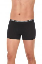 6 Adet Yıldız Erkek Likralı Formen Boxer Short Siyah 366 - 1