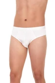 6 Adet Yıldız Erkek Bambu Slip Külot Beyaz 395 - 1