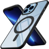 Logis İphone 14 Pro Max Kamera Korumalı Magsafe Kablosuz Şarj Uyumlu Renkli Şeffaf Kılıf - 6