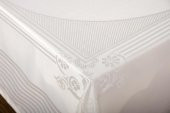 Finezza Lida LüxJakar Bambu Kumaş Krem Masa Örtüsü 160x220 cm  - 1264 - 3
