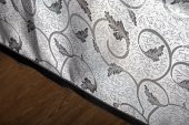 Finezza Aurora Jakar Kumaş Gümüş Siyah Sofra Tk. 8 Kşl. 160x230 cm 17 Prç - 1267 - 2