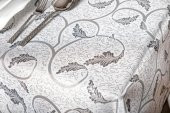 Finezza Aurora Jakar Kumaş Gümüş Siyah Sofra Tk. 8 Kşl. 160x230 cm 17 Prç - 1267 - 3