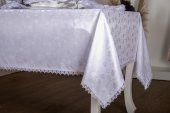 Finezza Duygu Jakar Kumaş Beyaz Sofra Tk. 8 Kşl. 160x230 cm 17 Prç.  - 1268 - 3
