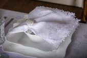 Finezza Duygu Jakar Kumaş Beyaz Sofra Tk. 8 Kşl. 160x230 cm 17 Prç.  - 1268 - 7