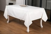 Finezza Ezgi Lüx Jakar Polycotton Krem Kumaş Masa Örtüsü 160x350 cm - 1272 - 1