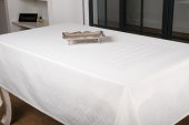 Finezza Ezgi Lüx Jakar Polycotton Krem Kumaş Masa Örtüsü 160x350 cm - 1272 - 5
