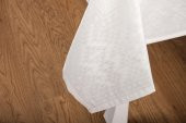Finezza Ezgi Lüx Jakar Polycotton Krem Kumaş Masa Örtüsü 160x350 cm - 1272 - 7