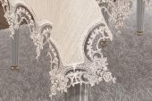 Finezza Ahsen Güpürlü Keten Kumaş Krem Sofra Takımı 8 kş. 160x230 17 Prç - 1275 - 2