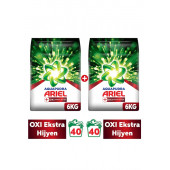 Ariel Oxi AquaPudra 6 kg 2'li Paket Toz Çamaşır Deterjanı - 1