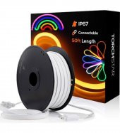 220 Volt Neon LED Işık 3 Metre Tak Çalıştır Esnek Hortum Şerit LED Aydınlatma Gün Işığı - 1