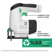 Black & Decker Reviva 12V Şarjlı Dekupaj Testere Makinesi - 8