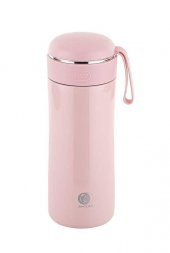 TANTİTONİ OKADI PEMBE DESENLİ SÜZGEÇLİ PASLANMAZ ÇELİK TERMOS 350 ML - 1
