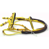 Atlar için PVC Başlık ve Dizgin Seti Sarı - 1