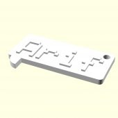 Arif Kişiye Özel Üretim Zincirsiz Anahtarlık Sevgiliye Eşe Hediyelik Tag Askı Organik Plastikten - 1