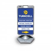 Turkcell   Reklam ve Yönlendirme Uyari Dubasi A Tabela Gri - 1