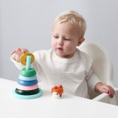 Bebek Oyuncak Renkli Piramit MeridyenDukkan Tilki Temalı Ahşap-Geliştirici Oyuncak - 3