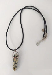 Kolye Çakra Doğal Benekli Jasper Taşı Çivi Kolye Takı Bijuteri Aksesuar thumbnail 2