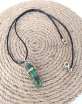 Kolye Çakra Doğal Zoisit Taşı Çivi Kolye Takı Bijuteri Aksesuar - 1