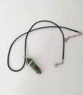 Kolye Çakra Doğal Zoisit Taşı Çivi Kolye Takı Bijuteri Aksesuar - 2