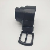 Siyah Tokalı Sade Kaliteli Deri Siyah Renk Spor Kot Kemeri - 10