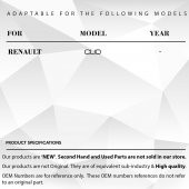 Renault Clio Scenic için Sunroof Tamir Parçası Çıtası İkili Set - 4