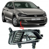 Volkswagen Polo 2018-2021 Sis Farı Ve Gündüz Farı Sağ Yolcu Tarafı - 2G0941662 - 1