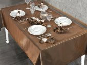 Finezza Kristal Monoray KumaşKahve Sofra Takımı 8 Kişilik 160x220 17Prç - 1281 - 2