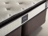 Niron King Yatak Seti 160x200 Çift Kişilik Yatak Baza Başlık Takımı Füme - 5