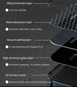 Vendas iPhone 14 Pro Uyumlu (14 Pro) W-iPrivacy HD Anti-Peep Cam Ekran Koruyucu - 3