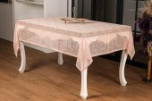Finezza Ayçiçeği Lüx Raşel Dantel Pembe Masa Örtüsü 155x220 cm  - 1284 - 2