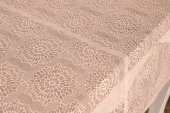 Finezza Ayçiçeği Lüx Raşel Dantel Pembe Masa Örtüsü 155x220 cm  - 1284 - 6