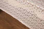 Finezza Lilyum Lüx Raşel Dantel Bej Masa Örtüsü 155x220 cm  - 1290 - 5