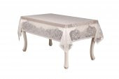 Finezza Orkide Lüx Raşel Dantel Krem Masa Örtüsü 155x220 cm  - 1291 - 6