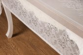 Finezza Orkide Lüx Raşel Dantel Krem Masa Örtüsü 155x220 cm  - 1291 - 7