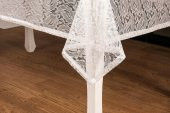 Finezza Şal Lüx Raşel Dantel Krem Masa Örtüsü 155x220 cm  - 1292 - 4