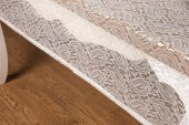 Finezza Şal Lüx Raşel Dantel Krem Masa Örtüsü 155x220 cm  - 1292 - 5
