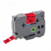 PP Brother Tze-441 18 mmX 8mt Kırmızı üzerine Siyah Laminasyonlu Etiket MUADİL - 1