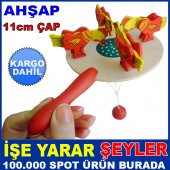 İle Nostaljik Yem Toplayan Tavuklar Ahşap Oyuncak - 1