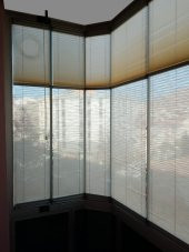 Katlanır Cam Balkon Perdesi - Plicell Plise Perde - Ofis Perdesi - Çiftli Sistem - 3